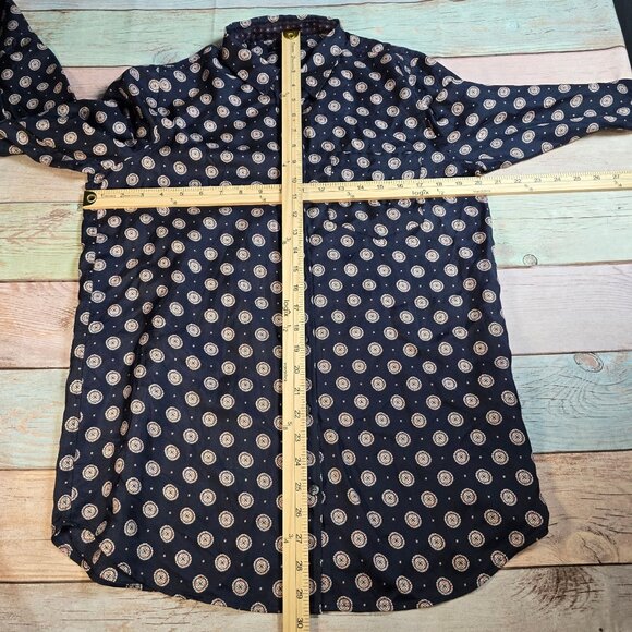 Banana Republic Silk Patterned Shirt Womens Small - Picture 6 of 8